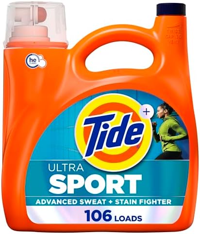 Tide Plus Febreze Sport Odor Defense HE Turbo Clean Liquid Laundry Detergent, 149 fl oz, 106 loads