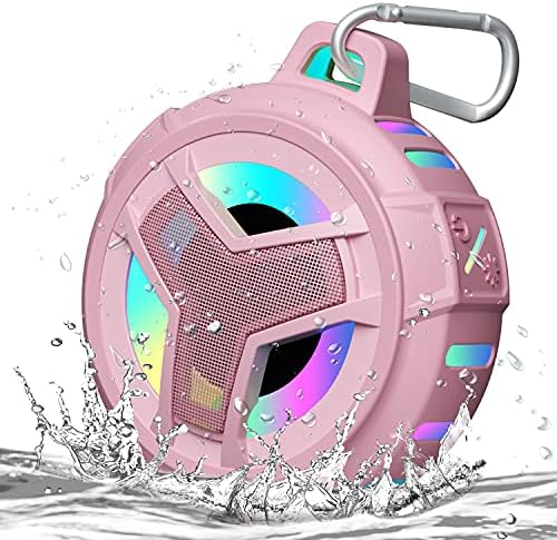 EBODA Bluetooth Shower Speaker, IP67 Waterproof Portable Wireless Small Speakers, Floating, 24H Playtime for Home, Beach, Pool, Kayak, Hiking, Boat Accessories, Gifts for Women, Girls - Pink