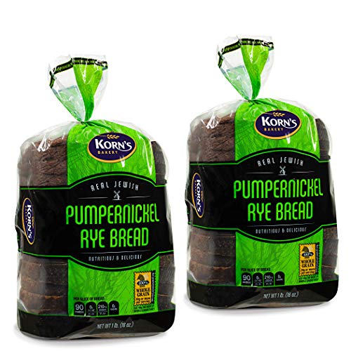 Pumpernickel Bread -2 Pack-16 oz Per Loaf | Delicious Sandwich Bread | Kosher Bread | Fresh Bread | Dairy & Nut Free | Stern’s Bakery