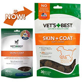 Vet's Best Skin & Coat Soft Chew Dog Supplements | Formulated with Vitamin E & Biotin To Maintain Dogs Healthy Skin & Coat | 30 Day Supply
