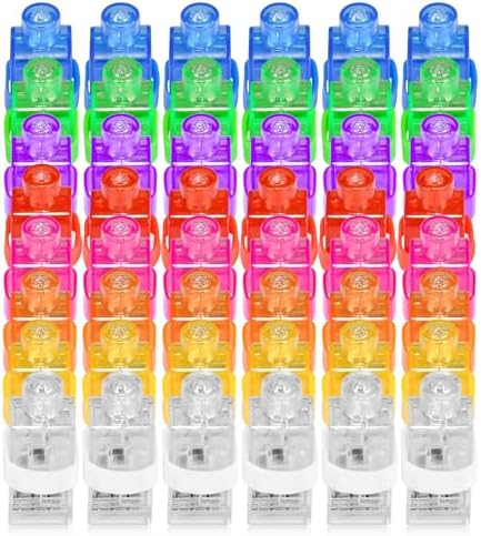 CALIFORNIA CADE ELECTRONIC Finger Lights, 50Pcs in 8 Colors Finger Flashlights for Kids Adult Halloween Party Favors for Trick or Treats Goodie Bag, Led Finger Lights for Easter Halloween Christmas