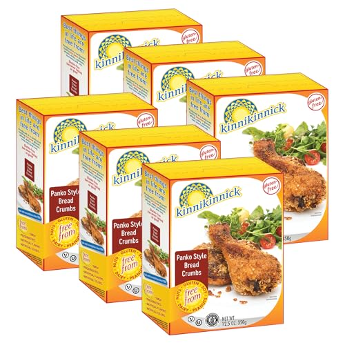 Kinnikinnick - Panko Style Bread Crumbs - Gluten Free, Allergy Friendly Vegan Bread Crumbs - 12.5 oz. Boxes - 6 Pack