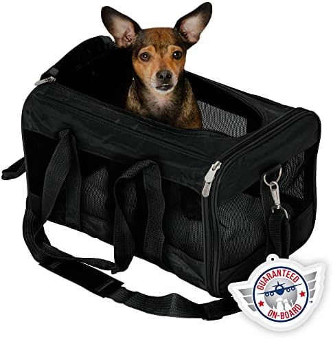 Sherpa Original Deluxe Travel Pet Carrier, Airline Approved & Guaranteed On Board - Black, Medium