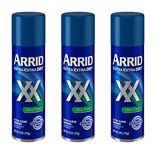 ARRID XX Ultra Clear Anti-Perspirant Deodorant Spray, Ultra Fresh 6 oz (Pack of 3)