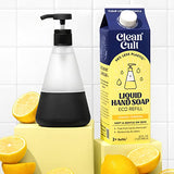 Cleancult - Liquid Hand Soap Refills - Lemon Verbena - Made with Aloe Vera & Essential Oil Blend - Nourishes & Moisturizes Dry & Sensitive Skin - Eco Friendly - Paper-Based Packaging - 32 oz/3 Pack