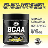 PMD Sports BCAA Stim-Free Amino Acids - Better Workout Performance, Enhanced Recovery, Daily Energy, Muscle Builder, and Muscle Sparing - BCAA Powder Drink Mix - Lemonade (30 Servings)