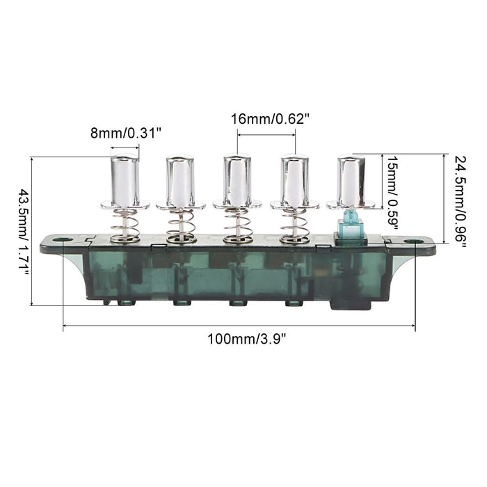 uxcell MQ165 AC 250V 4A Piano Type Key Board Switch for Range Hood