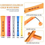 100pcs Perm Rods Set for Natural Hair Plastic Cold Wave Rods Hair Rollers Hair Curling Rods for Long Short Hair Perms Rods for Women Hair DIY Hairdressing Tools（Orange+Purple+Gray+Blue+Yellow）