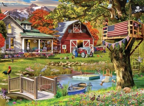 Buffalo Games - Garry Walton - Country Clubhouse - 1000 Piece Jigsaw Puzzle for Adults -Challenging Puzzle Perfect for Game Nights - Finished Size is 26.75 x 19.75