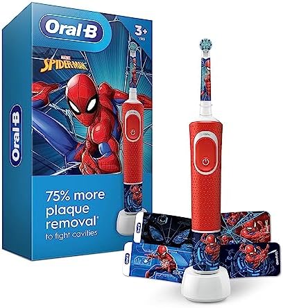 Oral-B Kids Electric Toothbrush Featuring Marvel's Spiderman, for Kids 3+