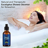 Eucalyptus Shower Steamer Spray 2 fl oz - Shower Aromatherapy Spray - Eucalyptus Shower Spray - Sauna Spa Steam Mist at Home, Room - Essential Oil Shower Eucalyptus Spray - Nexon Botanics