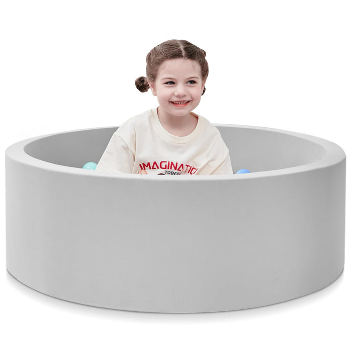 SHJADE Foam Ball Pit, 35.4"x 11.8" Ball Pits for Toddlers-Grey