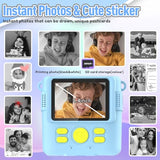 ESOXOFFORE Kids Camera Instant Print, Christmas Birthday Gifts for Kids Age 3-12, Selfie Digital Camera with 1080P Videos,Toddler Portable Travel Camera Toy for 4 5 6 7 8 9 Year Old Boys Girls-Blue