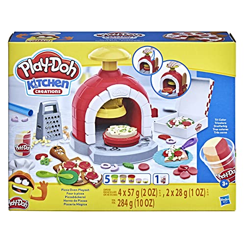 Play-Doh Kitchen Creations Pizza Oven Playset with 6 Cans & 8 Accessories, Back to School Classroom Supplies, Play Food & Cooking Toys, Preschool Toys, Ages 3+