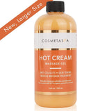Cosmetasa Hot Cream Massage Gel - Natural and 87% Organic Cellulite Cream - Multi Use, Skin Toning Cream, Soothes Aches, for Sore Joints and Muscle - 16.9 Oz