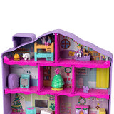 Polly Pocket Advent Calendar, Winter House Design, 4 Floors with 8 Rooms, 25 Surprises to Discover, Great for Ages 4 Years Old & Up