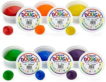 Hygloss Play Modeling Dough - 6lb. - Easter Basket Stuffer - Unscented Dough - Safe & Non-Toxic for Kids Arts & Crafts - Party Favors - Classroom Supplies, 6 Assorted Colors