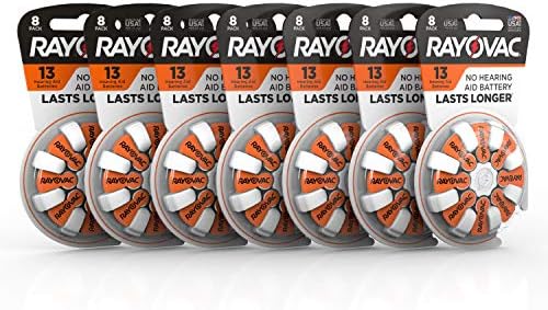 Rayovac Size 13 Hearing Aid Batteries (56 Pack), Size 13 Batteries