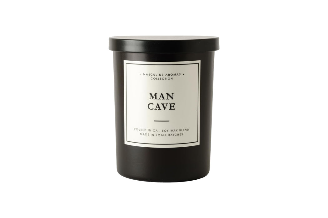 Leoben Company | Masculine Aromas | Small Batch | Soy Wax | 40 Hours | Scented Mens Candles with Natural Essential Oils | Vegan (Man Cave)