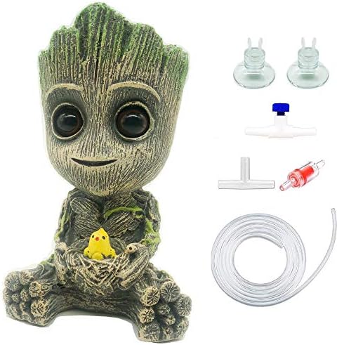 Aquarium Groot Air Bubbler Decorations Fish Tank Air Stone Set