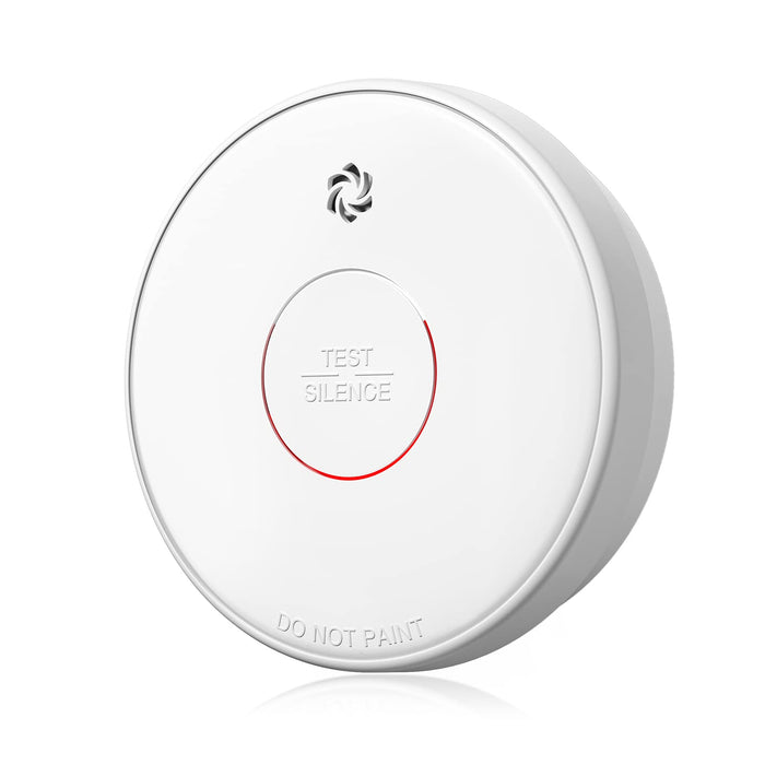 Putogesafe Smoke Detector Interconnected, Wireless Smoke Alarm with 5 Years Replaceable Battery, 10-Year Lifetime Fire Alarm with Silence Function and Low Battery Warning for Bedroom and Home,1 Pack
