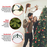 National Tree Company Pre-Lit Artificial Full Christmas Tree, Green, Dunhill Fir, White Lights, Includes Stand, 7.5 Feet