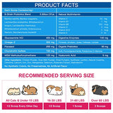 Dog Vitamins Powder, Probiotics & Digestive Enzymes for Gut Health, Glucosamine & Chondroitin & Omega 3, Complete Supplement for Homemade Dog Food, Joint & Skin & Immune Support, Dog Allergy Relief