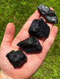 Zenkeeper 1Lb Rough Black Tourmaline Crystals Stone Large Raw Black Tourmaline Stones Bulk Natural Black Tourmaline Crystal Healing Stone for Tumbling, Polishing, Wire Wrapping, Wicca & Reiki
