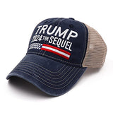 NDLBS Trump 2024 The Sequel Hat Campaign Rally Embroidered US Trump 2024 MAGA Hat Adjustable Baseball Trucker Cap