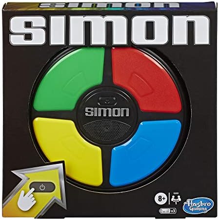 Hasbro Gaming Simon Handheld Electronic Memory Game With Lights and Sounds for Kids Ages 8 and Up