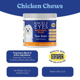 ANGELS' EYES Natural Tear Stain Prevention Soft Chews for Dogs | Chicken Flavor| For All Breeds | No Wheat No Corn | Daily Supplement | Proprietary Formula, 90 Count