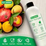 Fly Away Fruit Fly Liquid Lure - Trap Fruit Flies Fast. Safe Around Food. Fruit Fly Trap Indoor Bait for Kitchens, Restaurants, and Bars. Use Alone or as Refill for Fly Away Fruit Fly Trap Kit (12 oz)