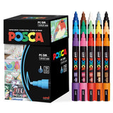 15 Posca Paint Markers, 5M Medium Posca Markers Set with Reversible Tips of Acrylic Paint Pens | Posca Pens for Art Supplies, Fabric Paint, Fabric Markers, Paint Pen, Art Markers