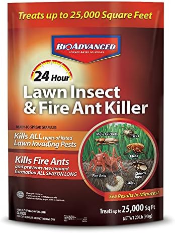 BioAdvanced 24 Hour Lawn Insect & Fire Ant Killer, Granules, 20 lb