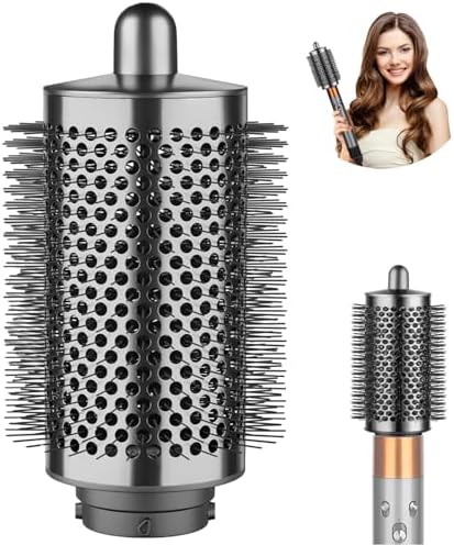 Large Round Volumizing Brush for Dyson Airwrap Attachments Bigger Round Brush Attachment for Dyson Air Wrap Styler HS05 HS01, Fluff up and Volumize for Styling (Iron)