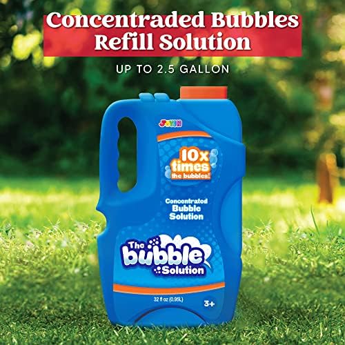 JOYIN 32 oz Bubble Solution Refills (Close to 1L/ up to 2.5 Gallon), Concentrated Solution for Bubble Machine, Wands, Blower, Easter