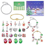 Christmas Advent Calendar Bracelet 24 Days Christmas Countdown Calendar Bracelets Set DIY Jewelry Making Kit 2024 Christmas New Year Birthday Gift