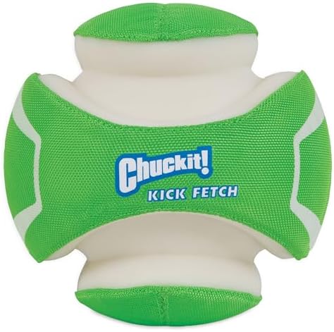 Chuckit! Kick Fetch Max Glow Ball, Large (8 Inch) Glow in the Dark Dog Toy