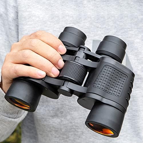 Powerful Binoculars, Binoculars 80X80 Long Range 15000m HD High Power Telescope Optical Glass Lens Low Light Night Vision for Hunting Sports Scope (Color : 80X80 Ruby Film)
