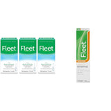 Fleet Liquid Glycerin Suppositories for Adult Constipation, 4 Suppositories, 7.5 ml (Pack of 3) & Mineral Oil Enema, Latex Free - 4.5 fl oz (Packaging May Vary)