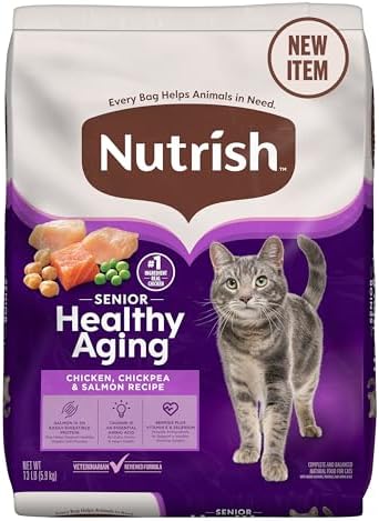 Nutrish™ Senior Healthy Aging Chicken, Chickpea and Salmon Dry Cat Food, 13 lb. Bag
