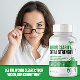 Vision Clarity Extra Strength | #1 Rated Eye Health Supplement | Promotes Healthy Vision & Macular Health w/Lutein, Zeaxanthin, Biotin, Eyebright + More for Men & Women - 60 Capsules