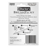 The Doctor's BrushPicks, Interdental Brushes and Dental Pick 2-in-1, Plaque Remover for Teeth, 275 Toothpicks, 4 Pack