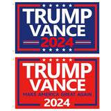 WENWELL Donald Trump and JD Vance 2024 Flags 3x5 Ft,Make America Great Again Trump Vance '24 Presidential Campaign Banners flag for car Boat Outdoor,2-Pack,1 Blue & 1 Red Flag with 2 Brass Grommets Each