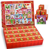 Advent Calendar 2024 Christmas Jigsaw Puzzles, Christmas Dogs & Cats 24 Days Countdown Calendar 1000 Pieces Christmas Holiday Jigsaw Puzzles for Adult Families Xmas Gifts Stocking Stuffers Home Decor