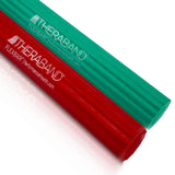 THERABAND FlexBar, Tennis Elbow Therapy Bar, Relieve Tendonitis Pain & Improve Grip Strength, Resistance Bar for Golfers Elbow & Tendinitis, Light-Medium, 2-Pack, RED/GREEN