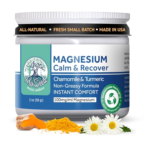 Herbal Magnesium Lotion - Magnesium Body Rub for Bedtime & Sleep - Food-Grade Ingredients - Magnesium Lotion for Kids Pregnancy, Toddlers & Mums - Moisturizes & Hydrates Legs, Feet & Body - 2oz
