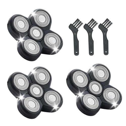 3PCS Shaver Replacement Blades Compatible with Freedom Bald Men Head Shaver Kit,5 Head Shaver Heads for Bald Men Head and Face Electric Razor Shaver Replacement