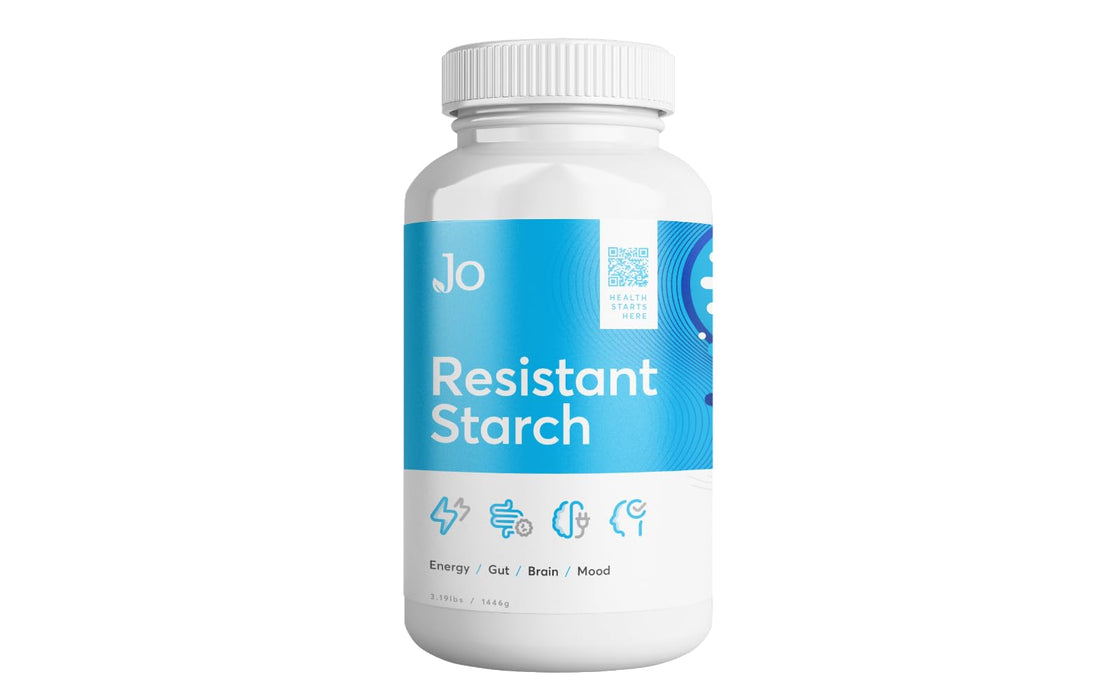 Jo’s Resistant Starch Powder - Premium Maize-Derived Superfood, Banana-Free, Lectin-Free - Fiber Supplement to Support Energy, Gut Health, Mood, and Butyrate Production (3LB Supply)