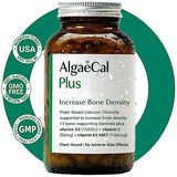 ALGAECAL Plus - Organic Red Algae Calcium Supplement, Vitamin K2 MK7 (100mg), Vitamin D3 (1600 IU), Magnesium (250mg) & Trace Minerals, for Bone Health & Strength, Easy to Swallow, 120 Veggie Caps
